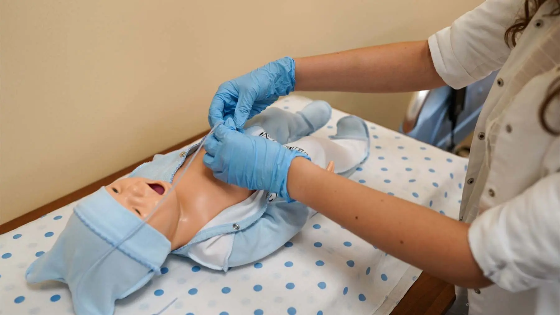 First aid equipment and CPR manikin used on workplace first aid courses Assured First Aid Wiltshire