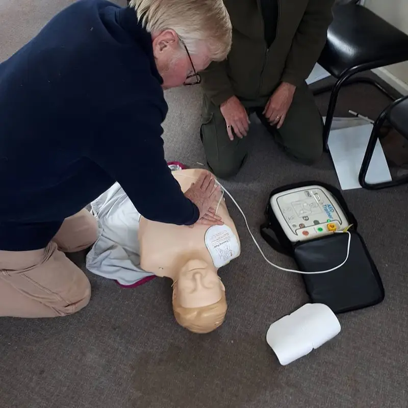 Group first aid training session run by Assured First Aid in Wiltshire